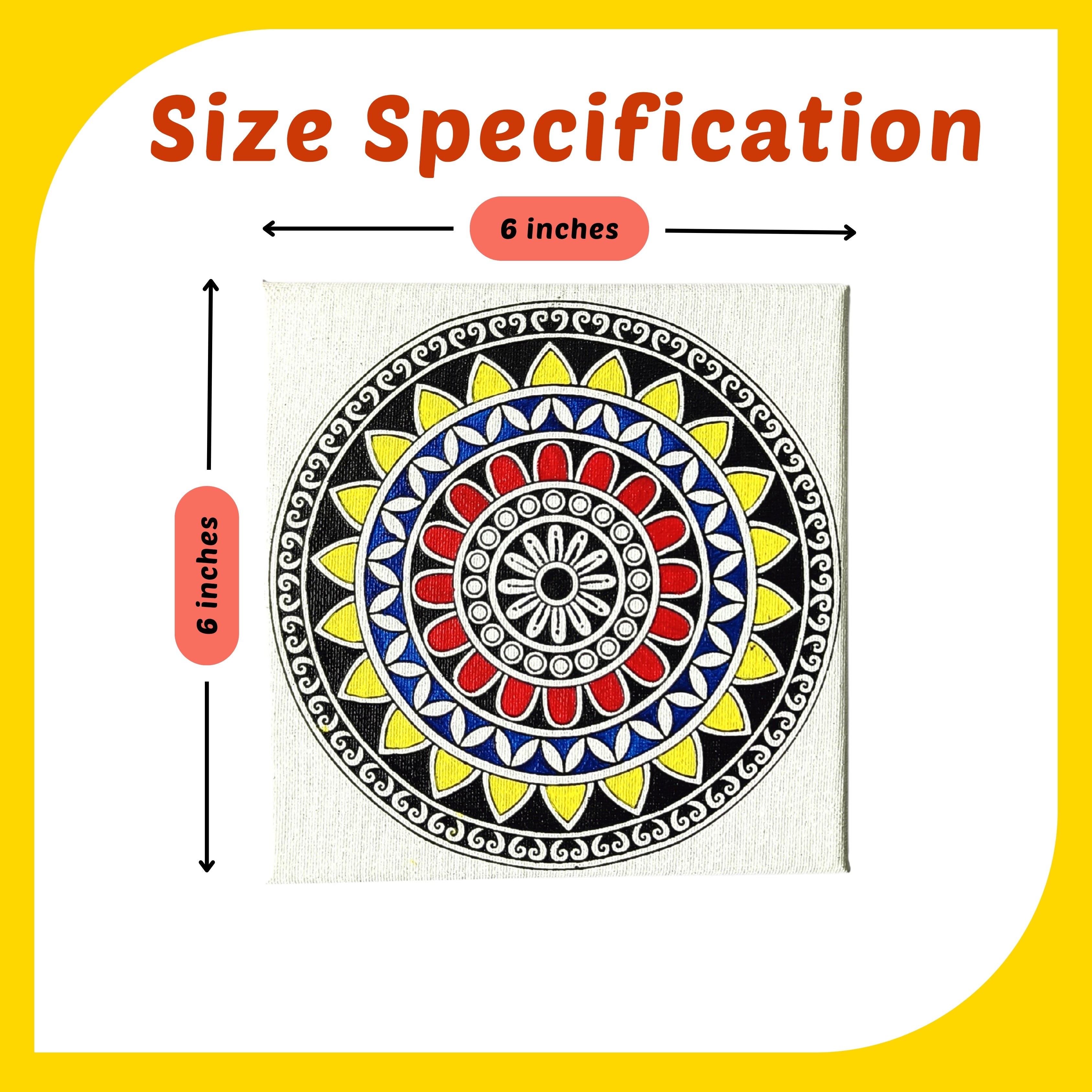 Mandala Canvas Design 1 (6"*6")
