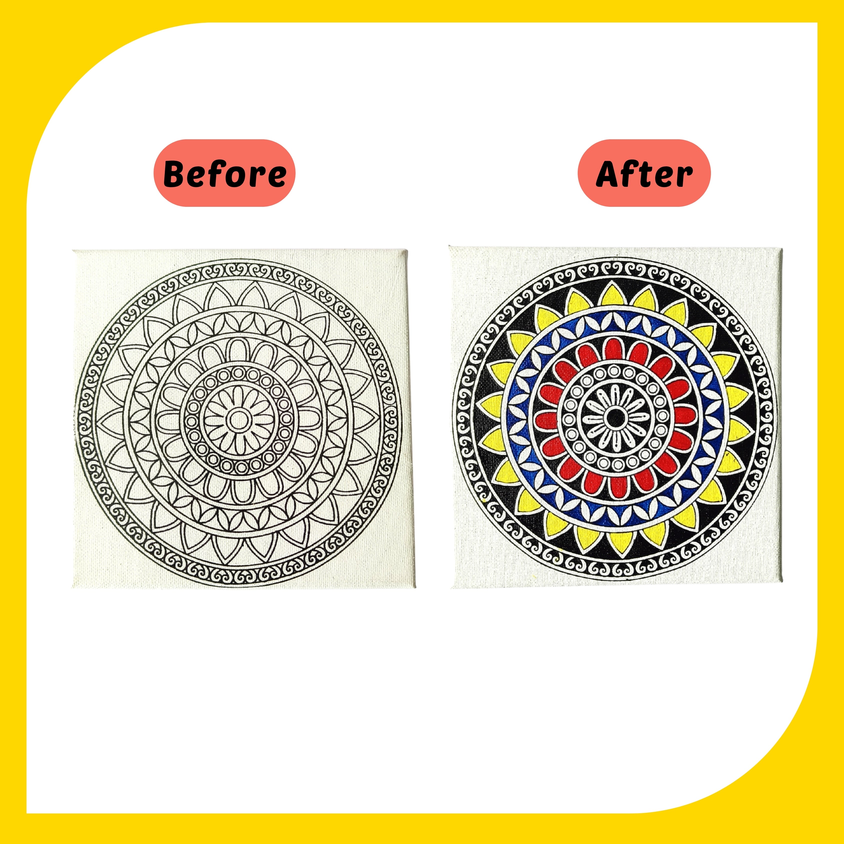 Mandala Canvas Design 1 (6"*6")
