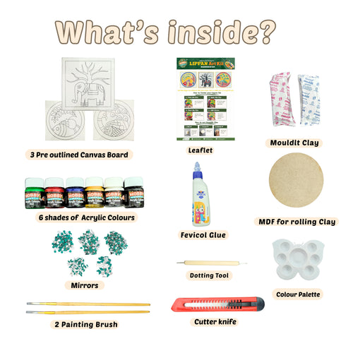 Lippan Art Kit - Madhubani Set