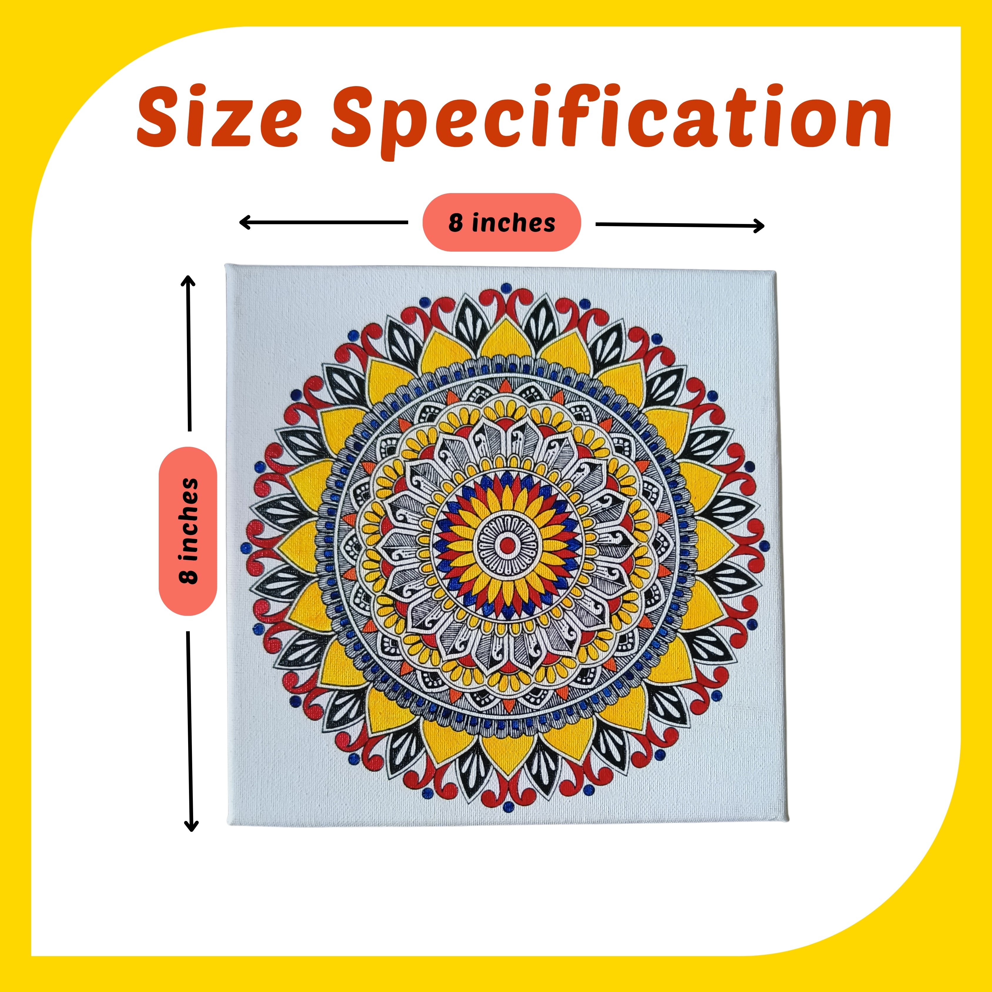 Mandala Canvas Design 6 (8"*8")