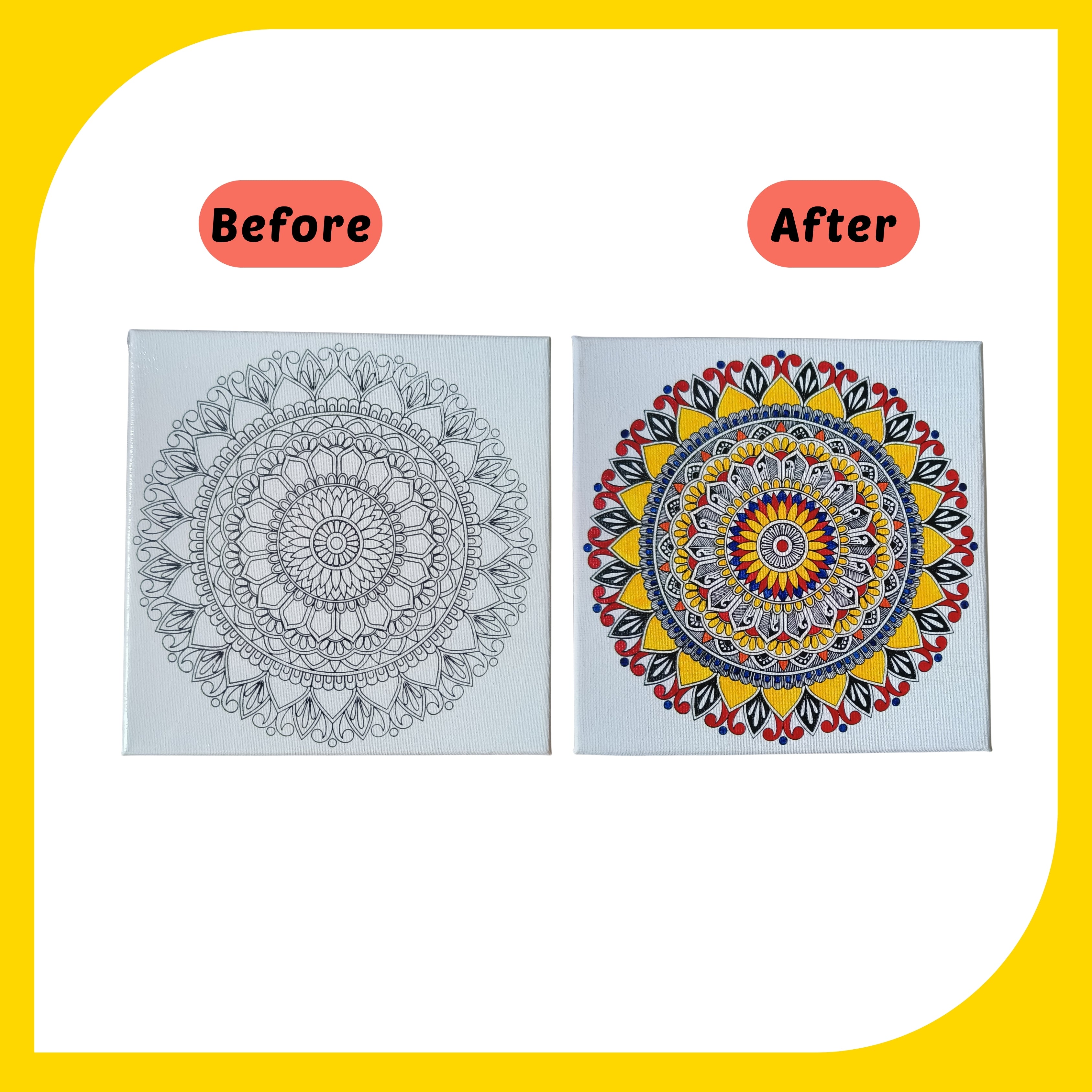 Mandala Canvas Design 6 (8"*8")