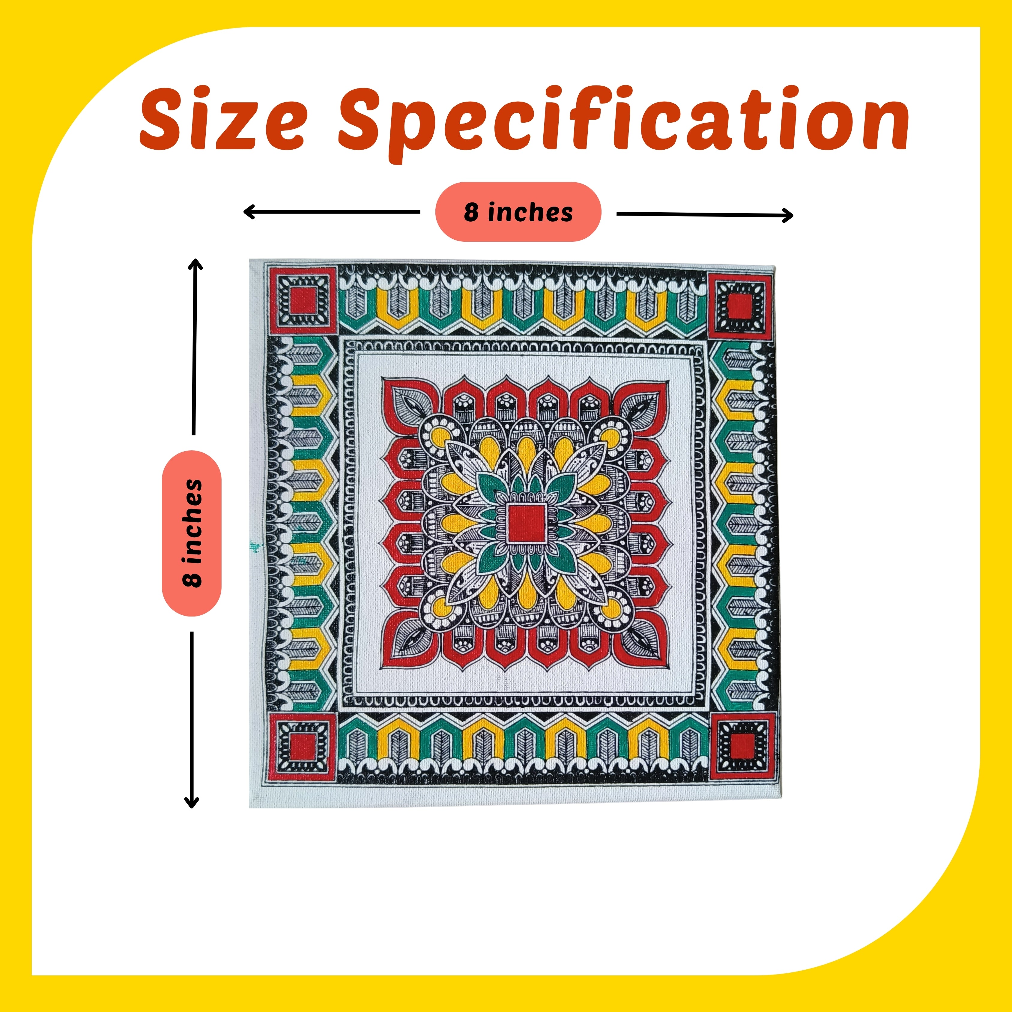 Mandala  Canvas  Design 7 (8"*8")