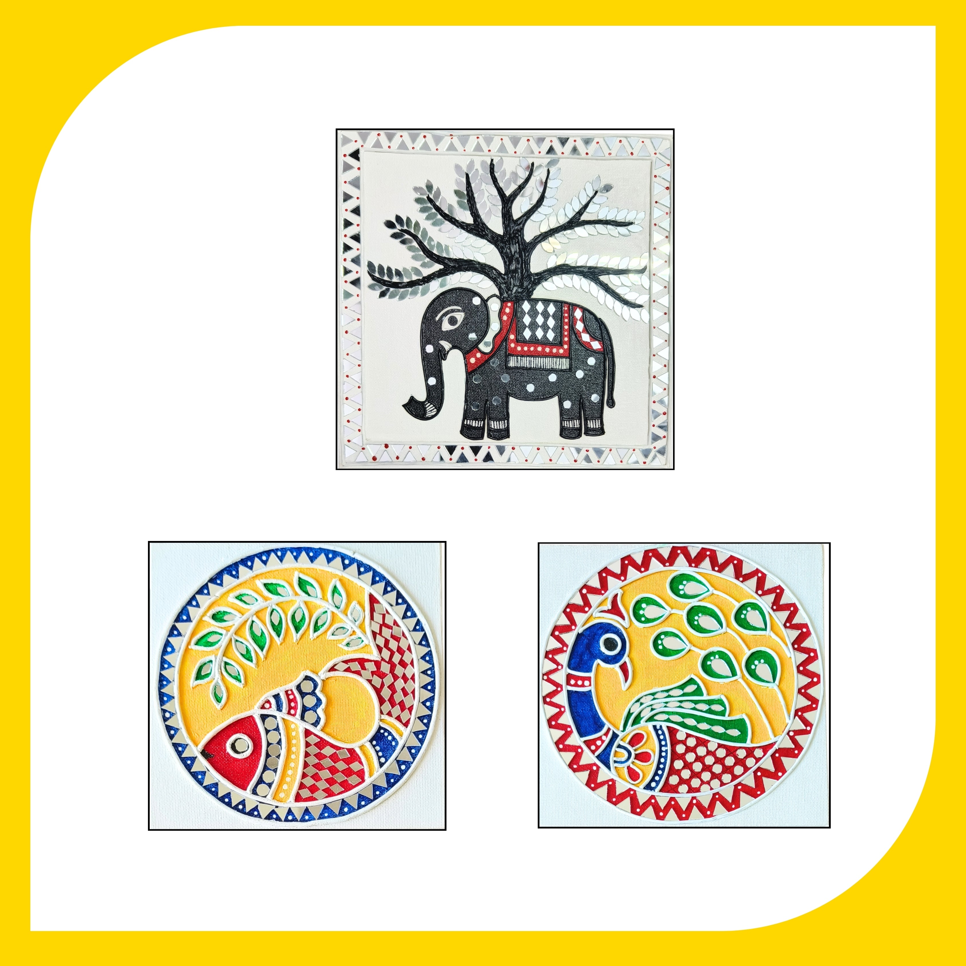 Lippan Art Kit - Madhubani Set