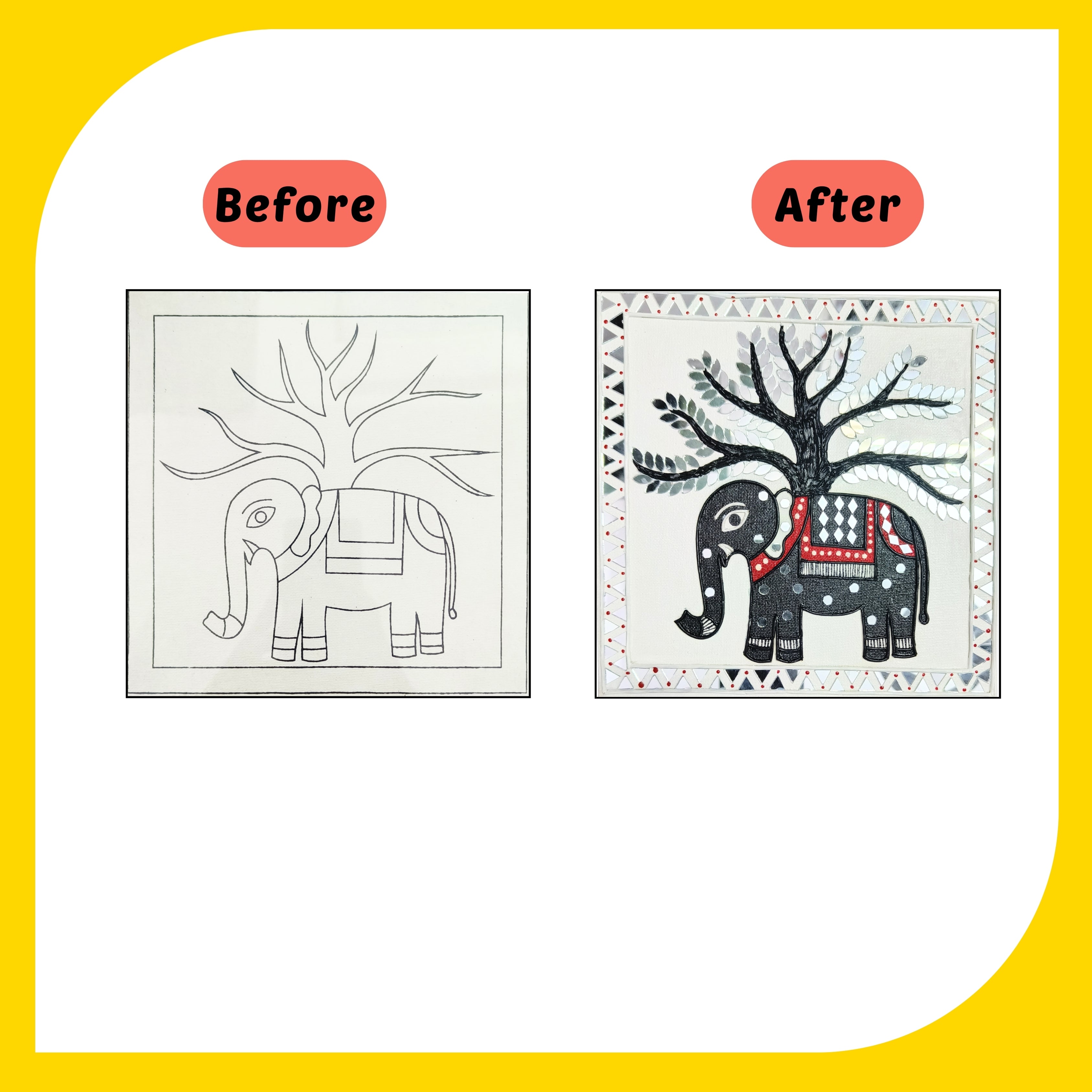 Lippan Art Kit - Madhubani Set