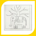 Madhubani Canvas Design 8 (8"*8")