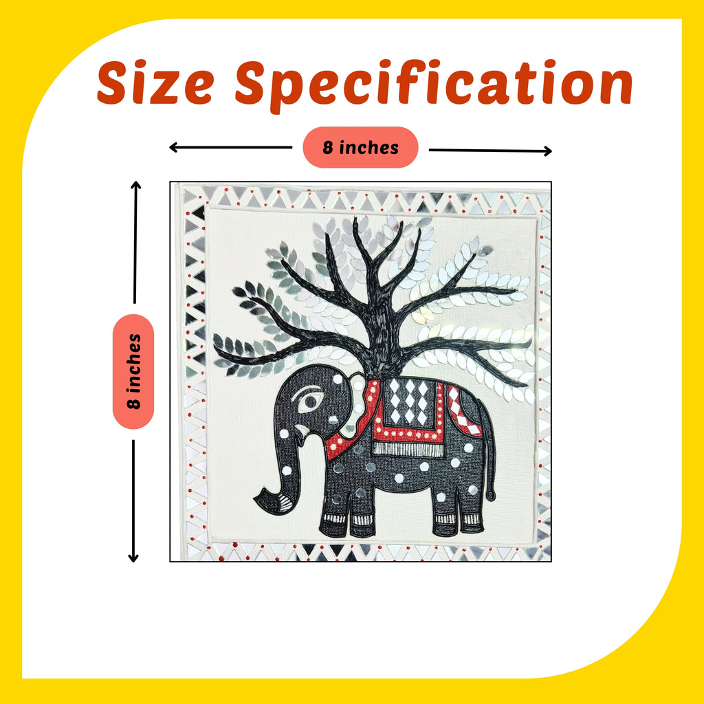 Madhubani Canvas Design 8 (8"*8")