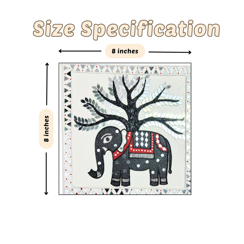 Madhubani Canvas Design 8 (8"*8")