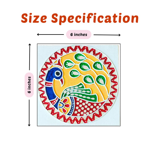 Madhubani Canvas Design 10 (6*6)
