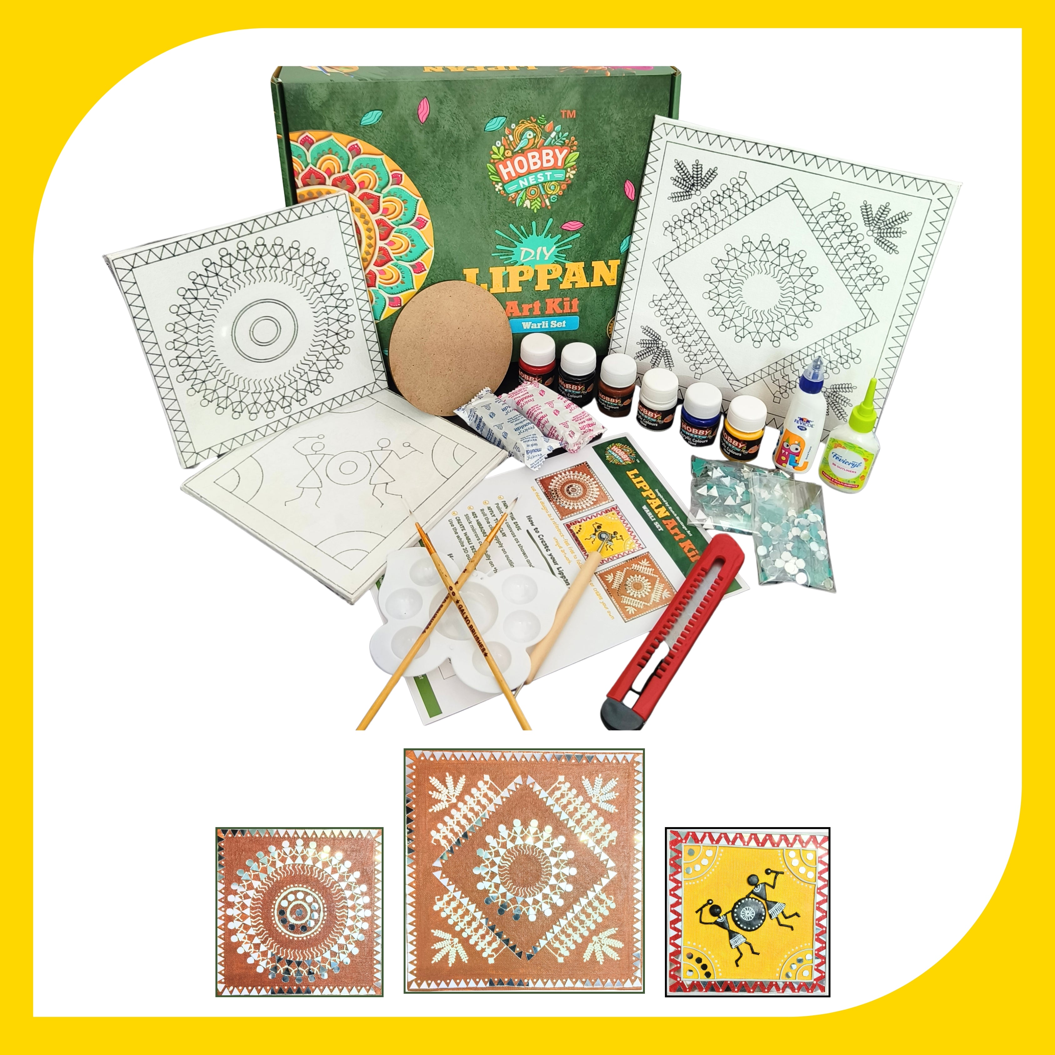 Lippan Art Kit - Warli Set
