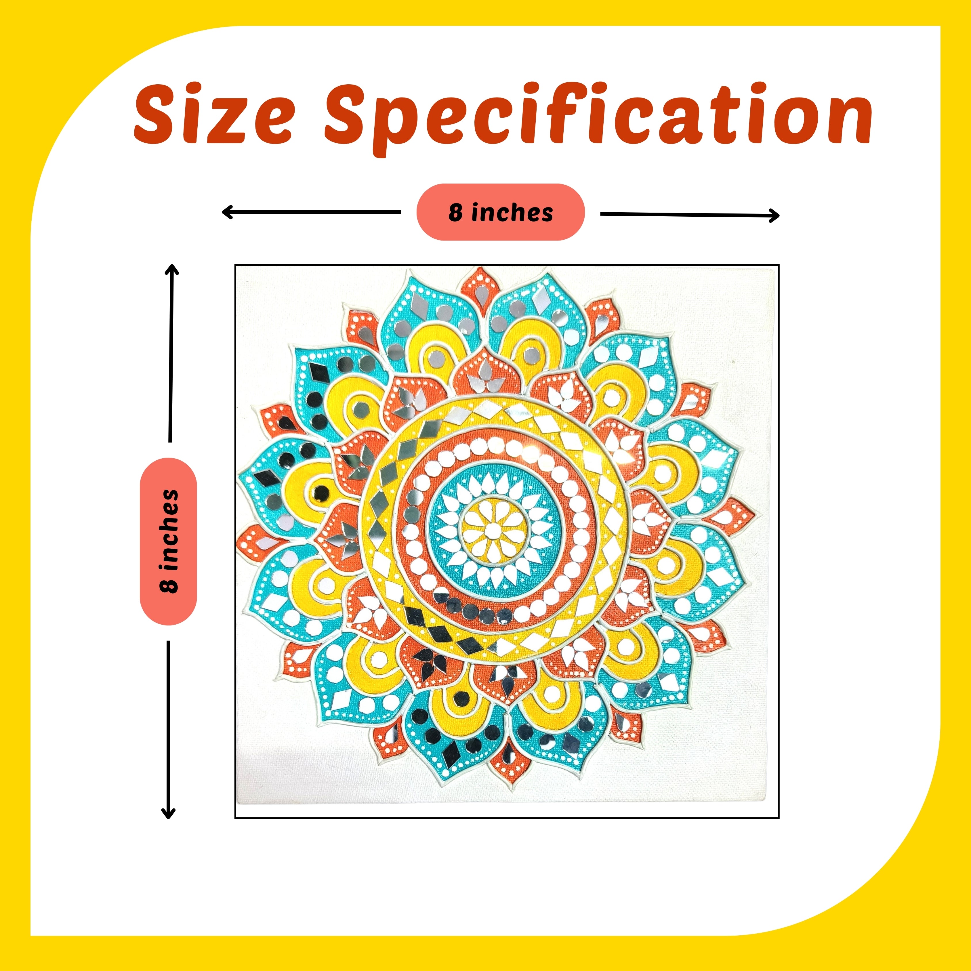 Mandala Canvas Design 10 (8"*8")