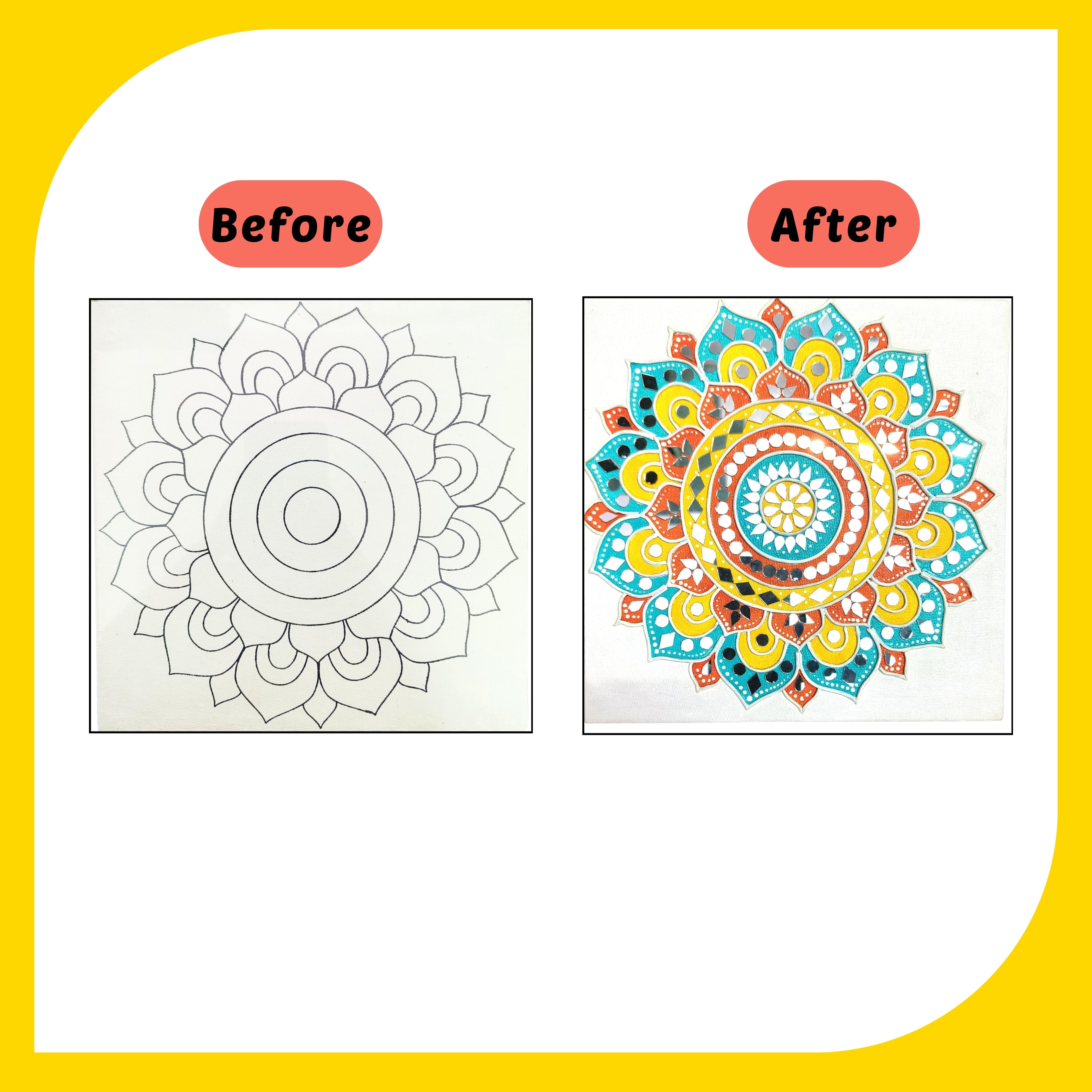 Mandala Canvas Design 10 (8"*8")