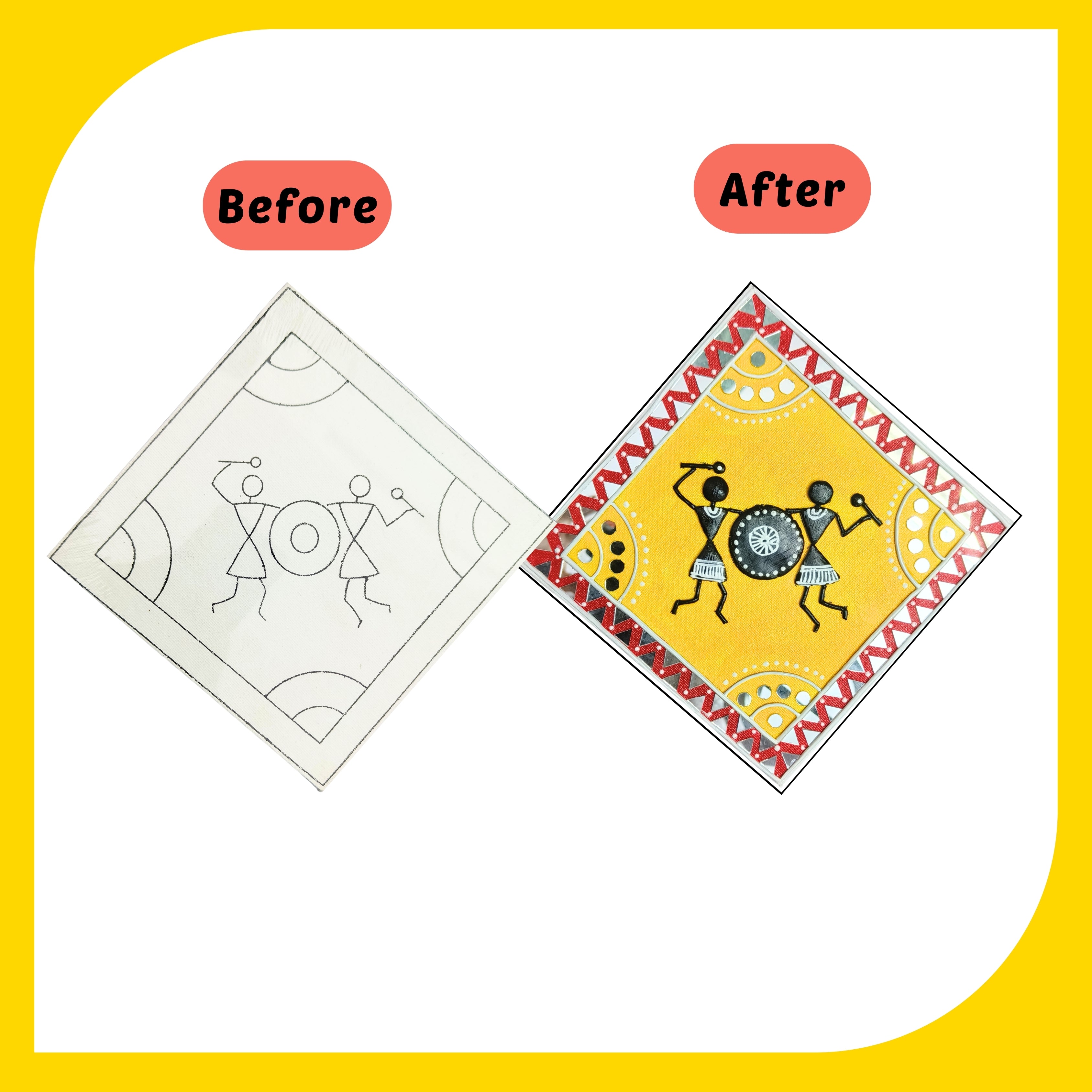 Lippan Art Kit - Warli Set