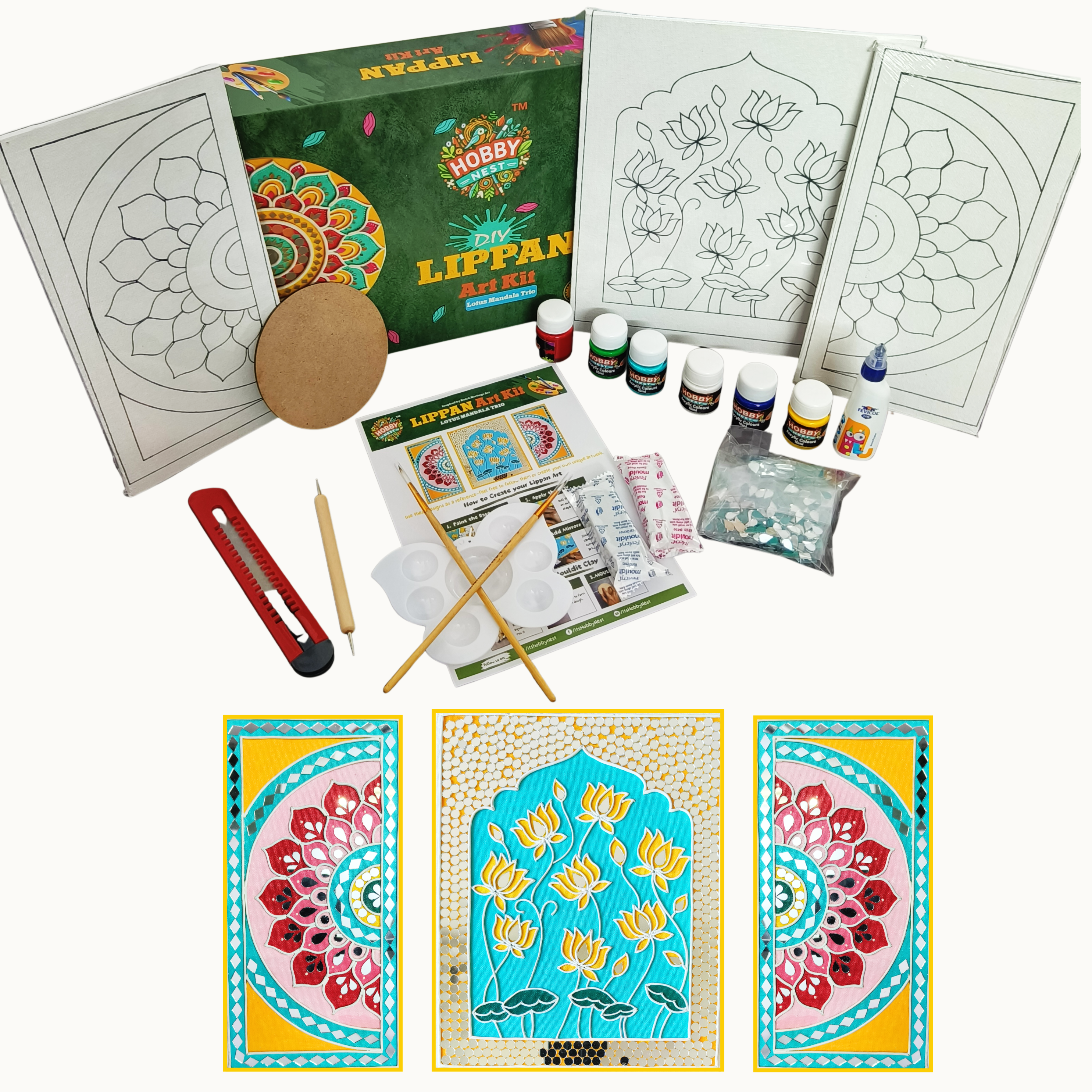 Lippan Art Kit - Lotus Mandala Set