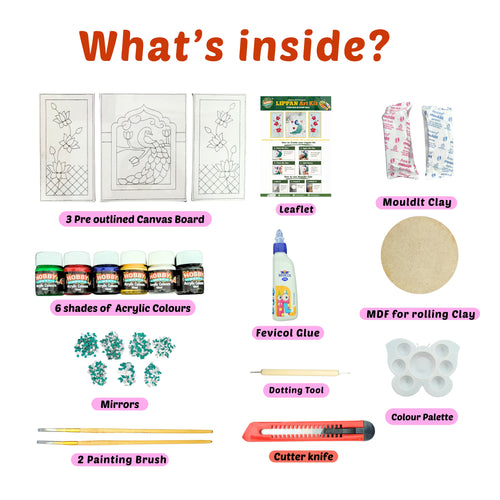 Lippan Art Kit - Peacock Bloom Trio Set