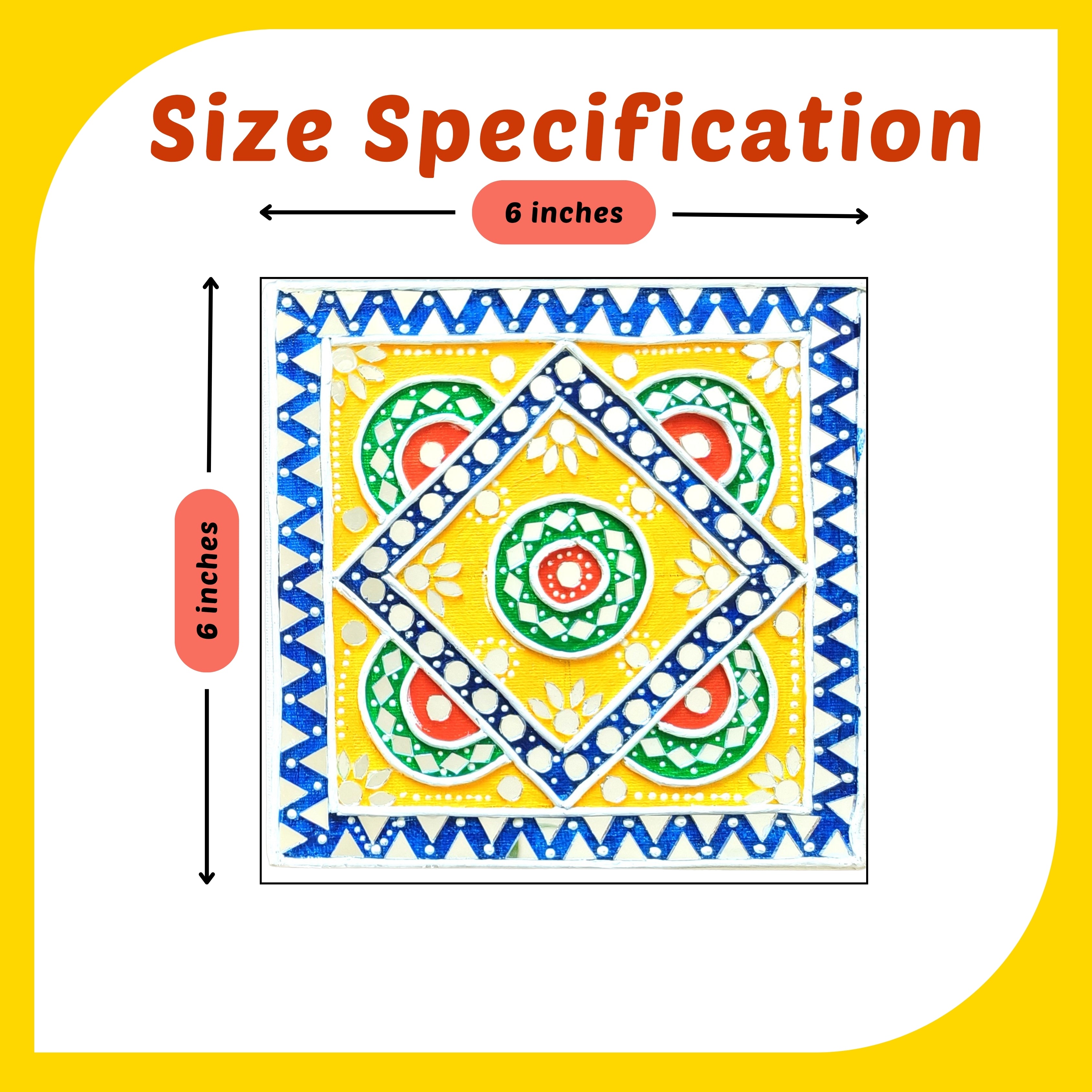 Mandala Canvas Design 9 (6"*6")