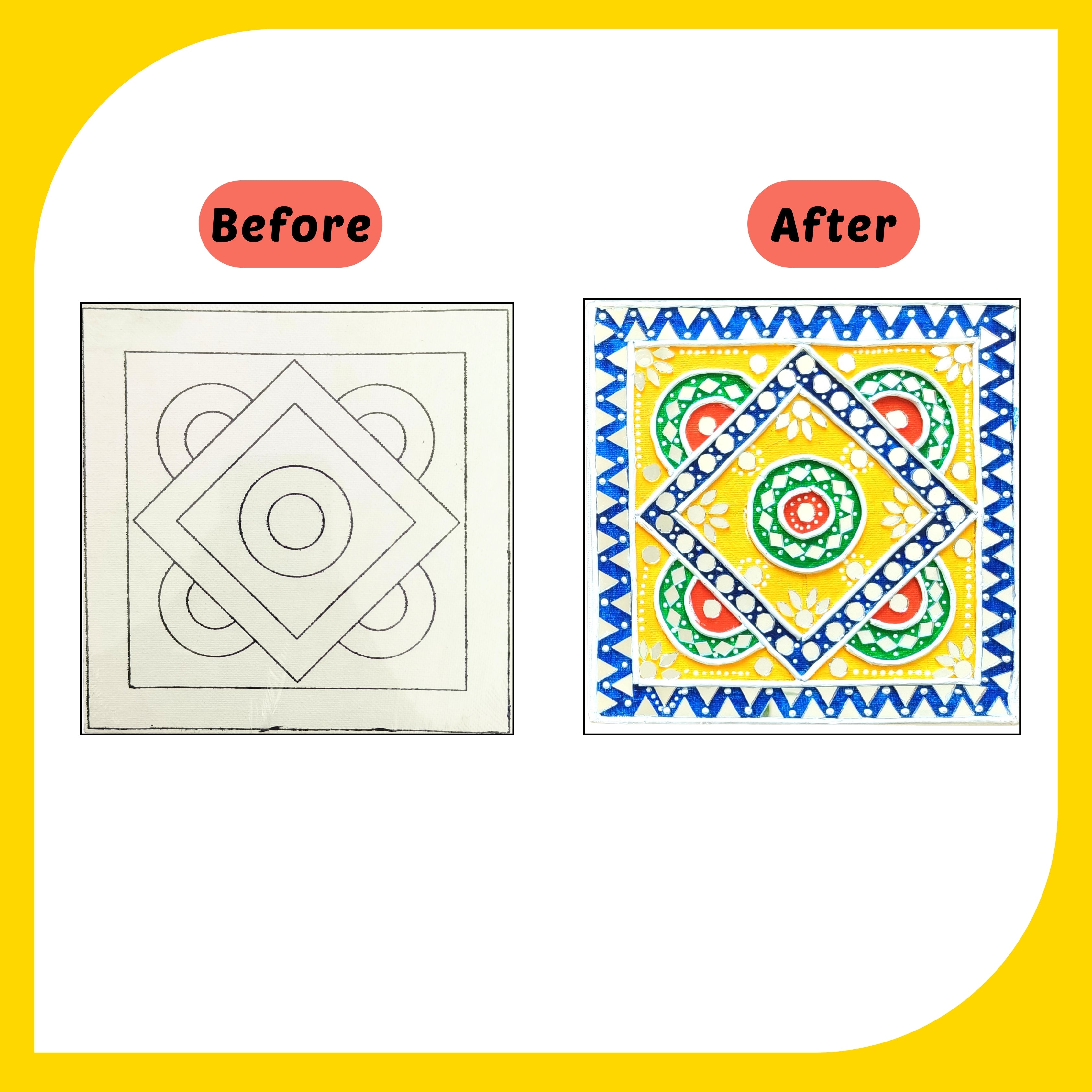 Mandala Canvas Design 9 (6"*6")