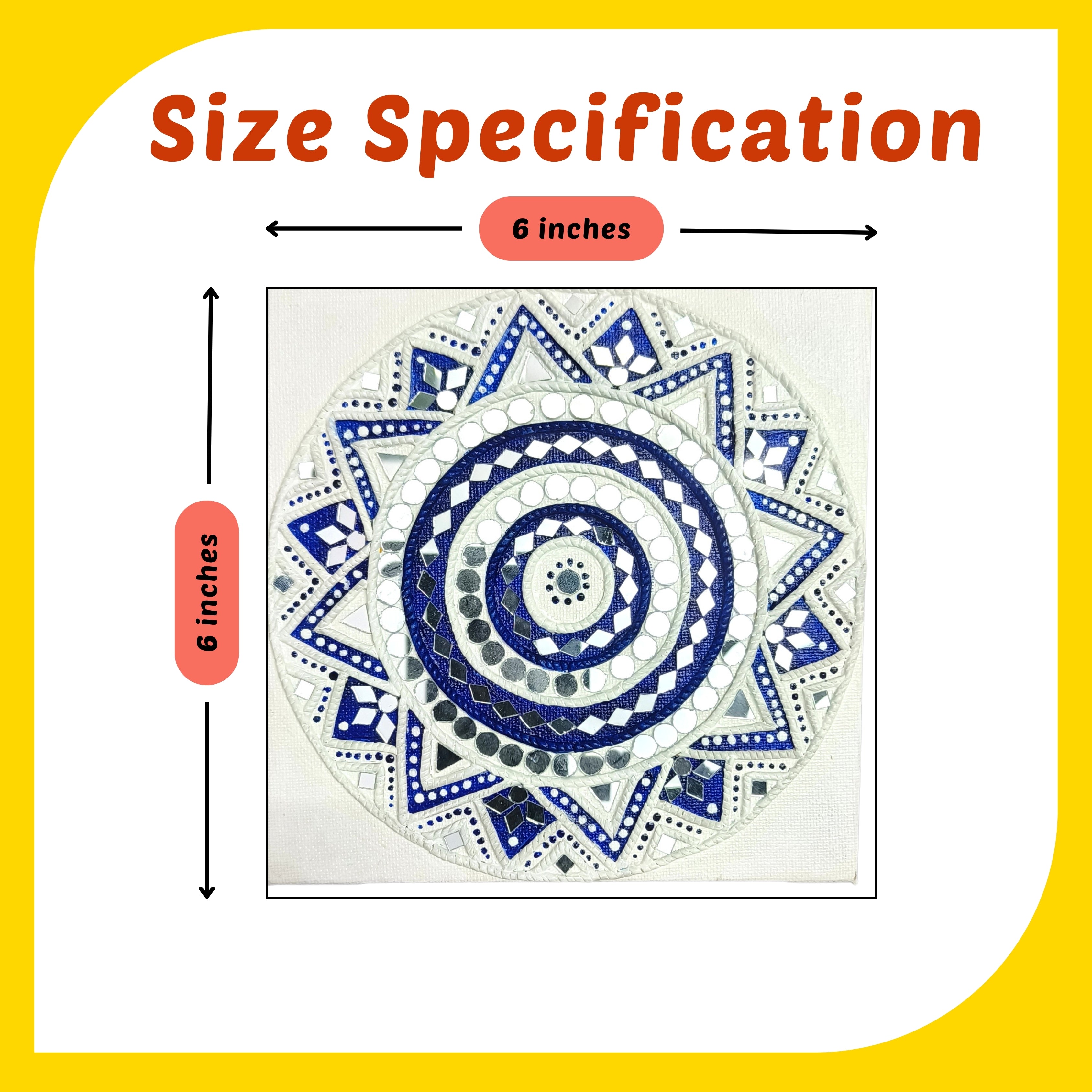 Mandala Canvas Design 8 (6"*6")