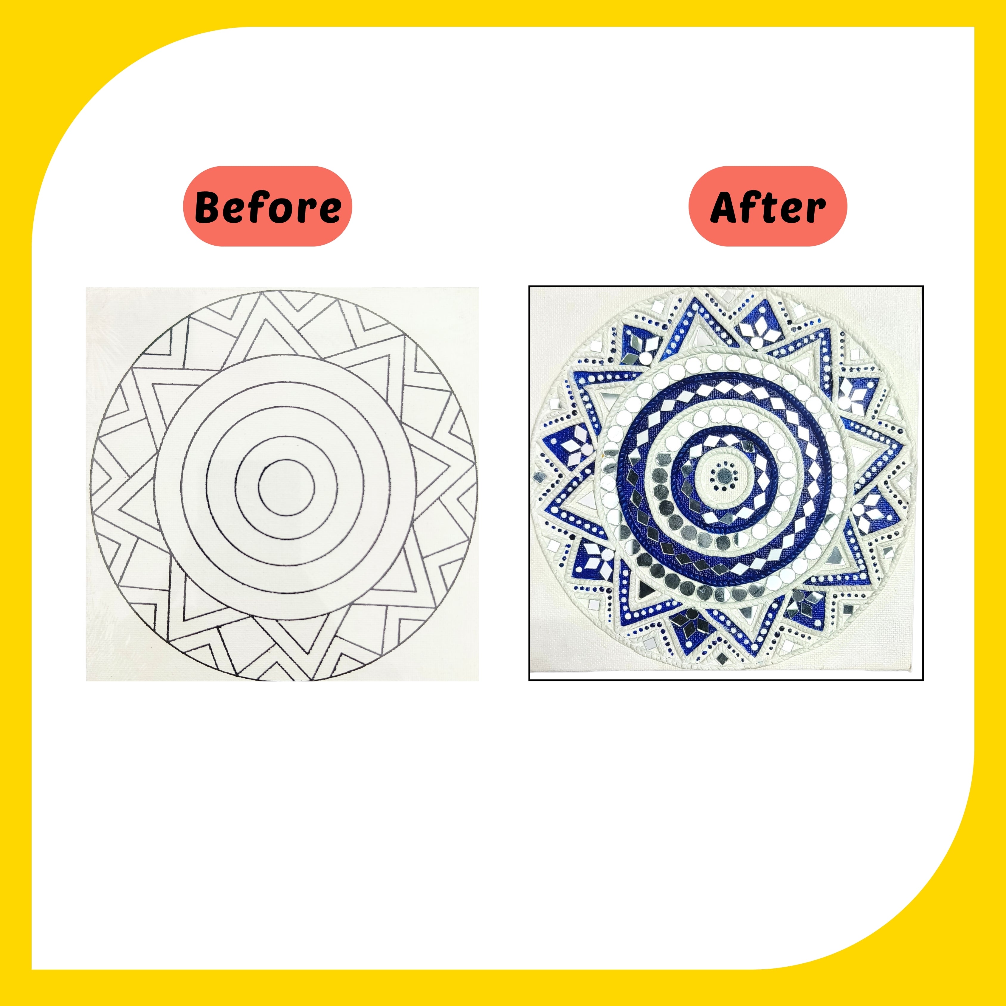 Mandala Canvas Design 8 (6"*6")