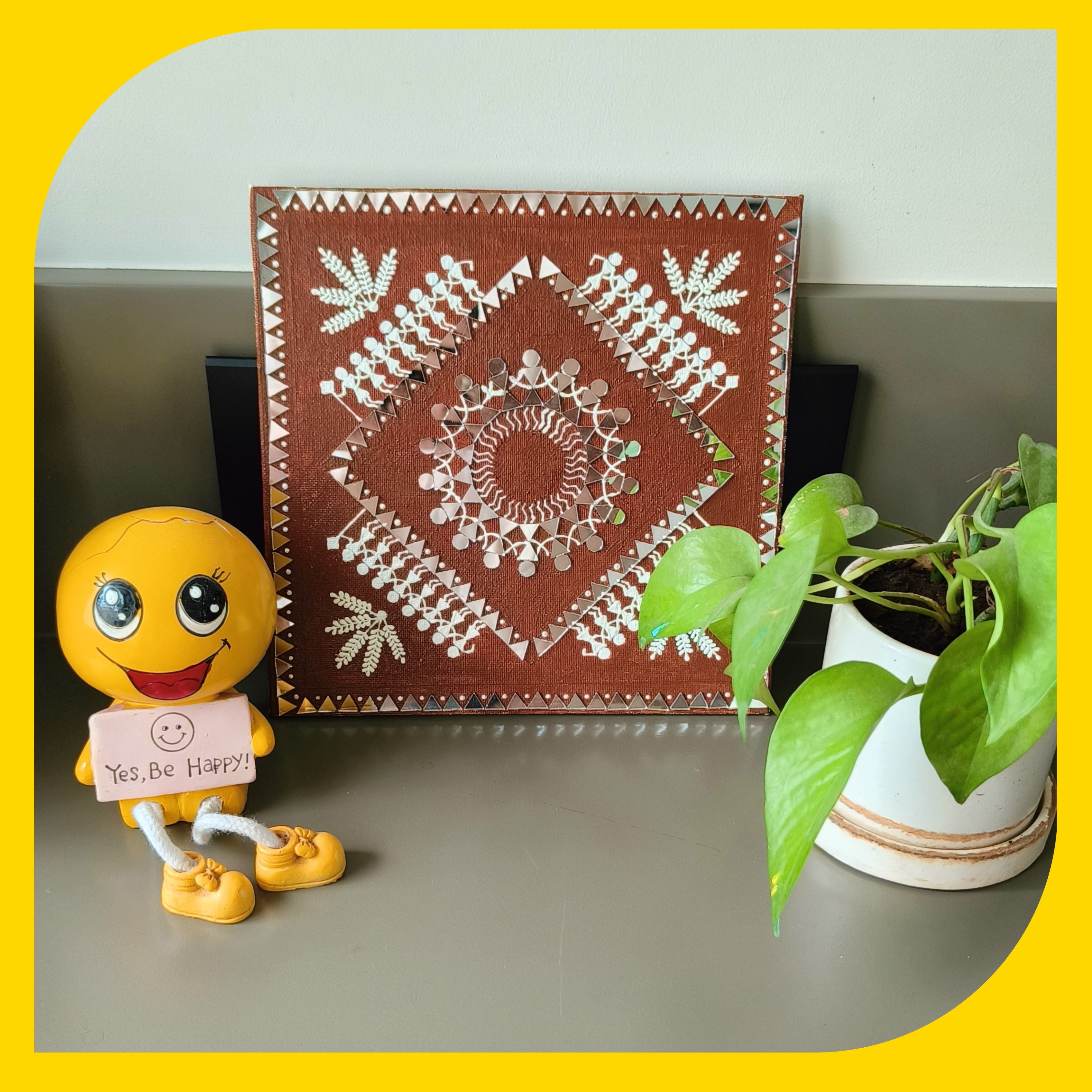 Warli  Canvas Design 3 (8"*8")