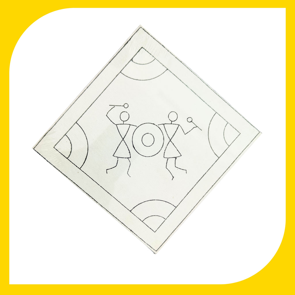 Warli Canvas Design 2 (6"*6")