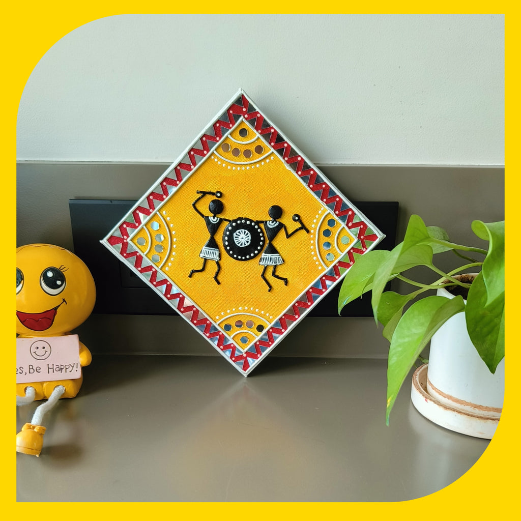 Warli Canvas Design 2 (6"*6")