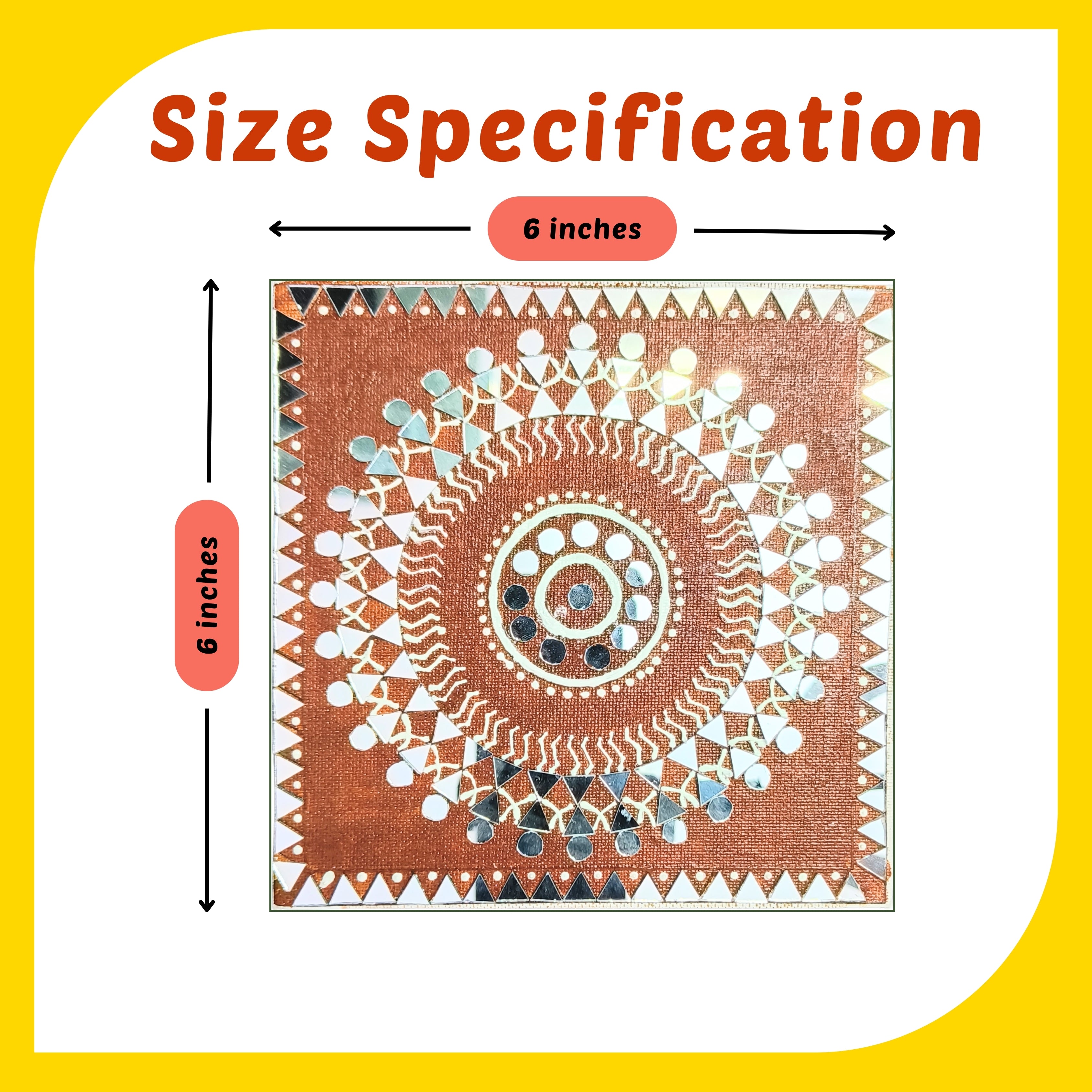Warli Canvas Design 1 (6"*6")