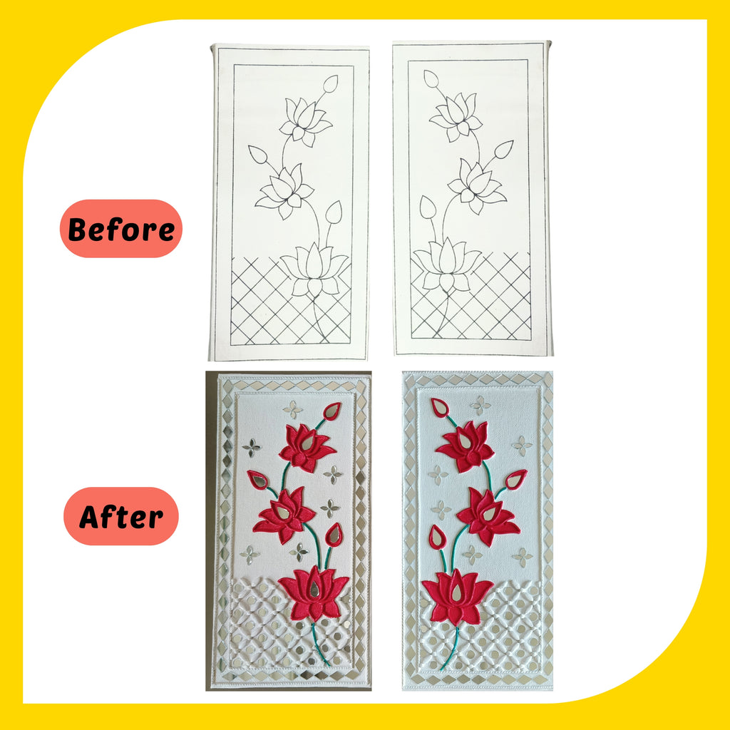 Pichwai Canvas Design 6 (Set of 2)(5"*10")