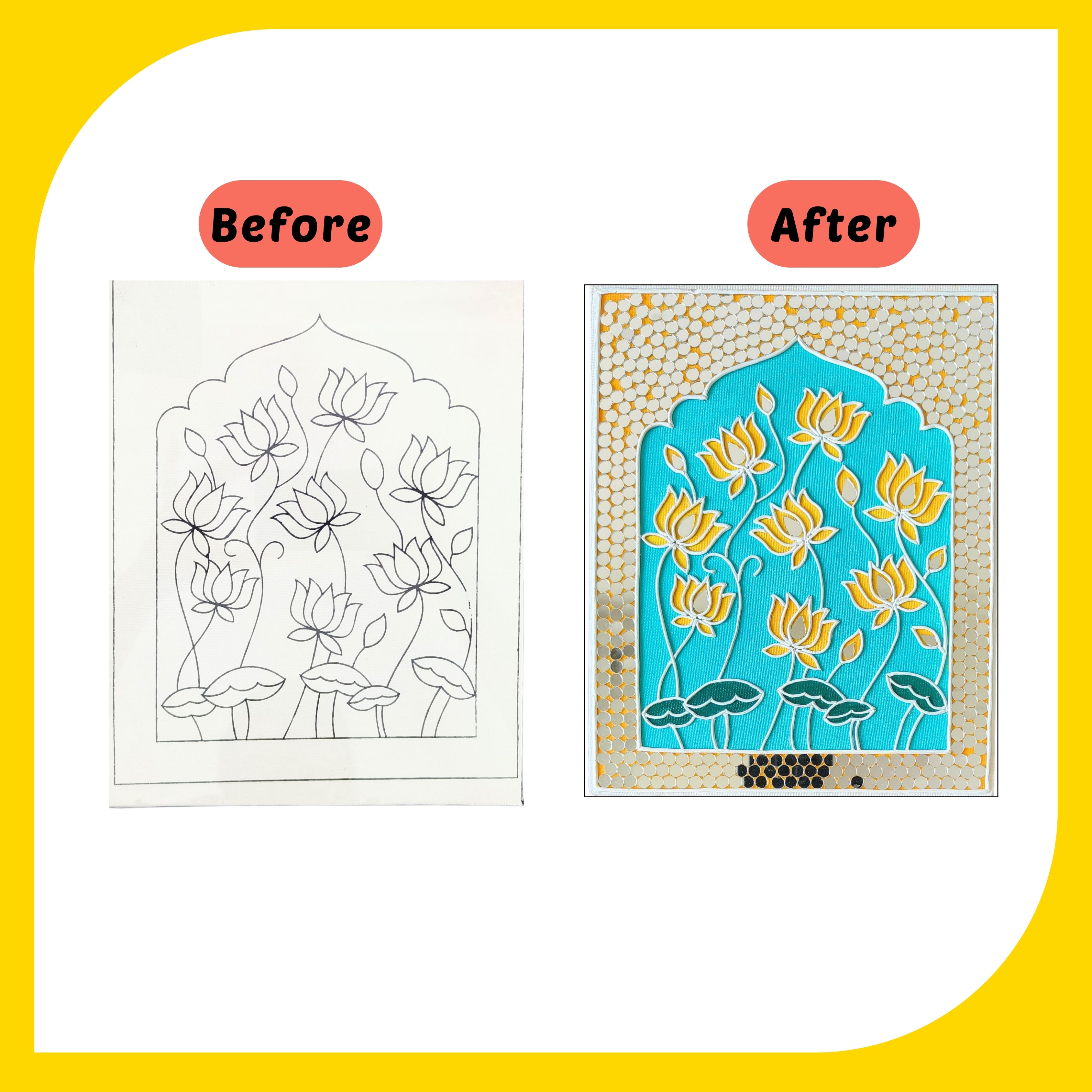 Pichwai Canvas Design 4 (8"*10")