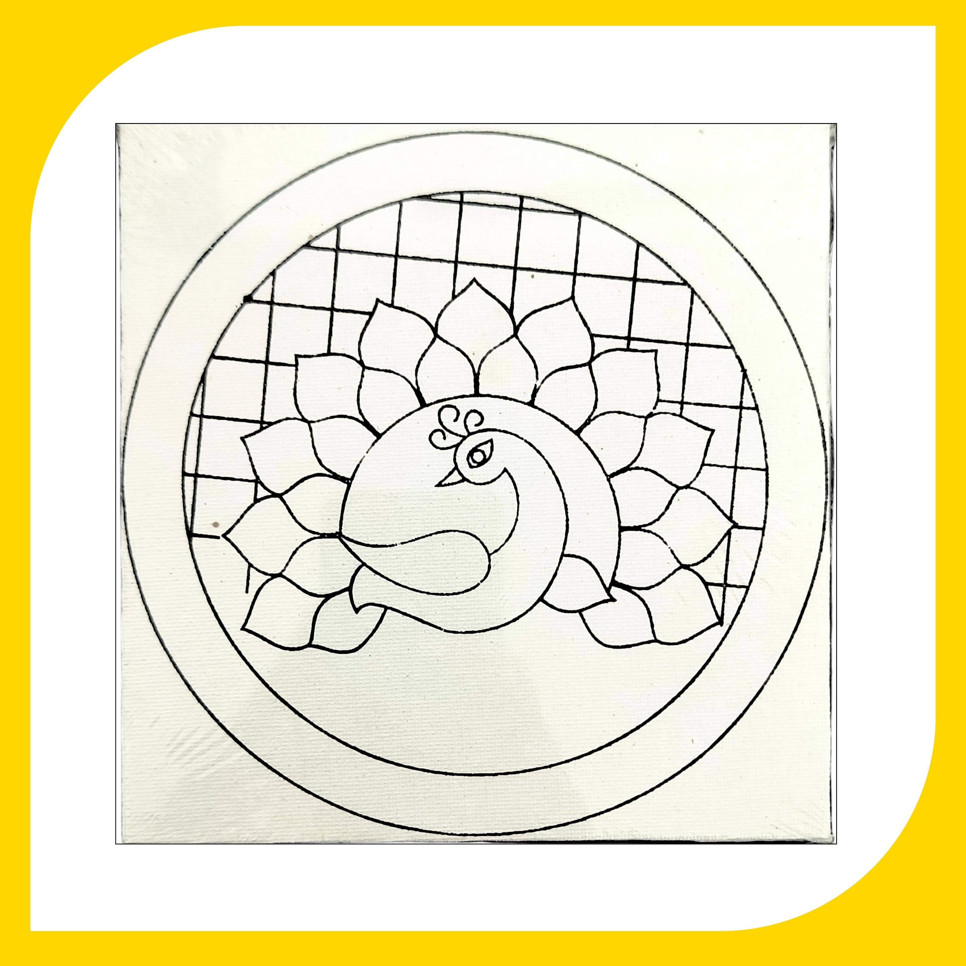Pichwai Canvas Design 2 (6"*6")