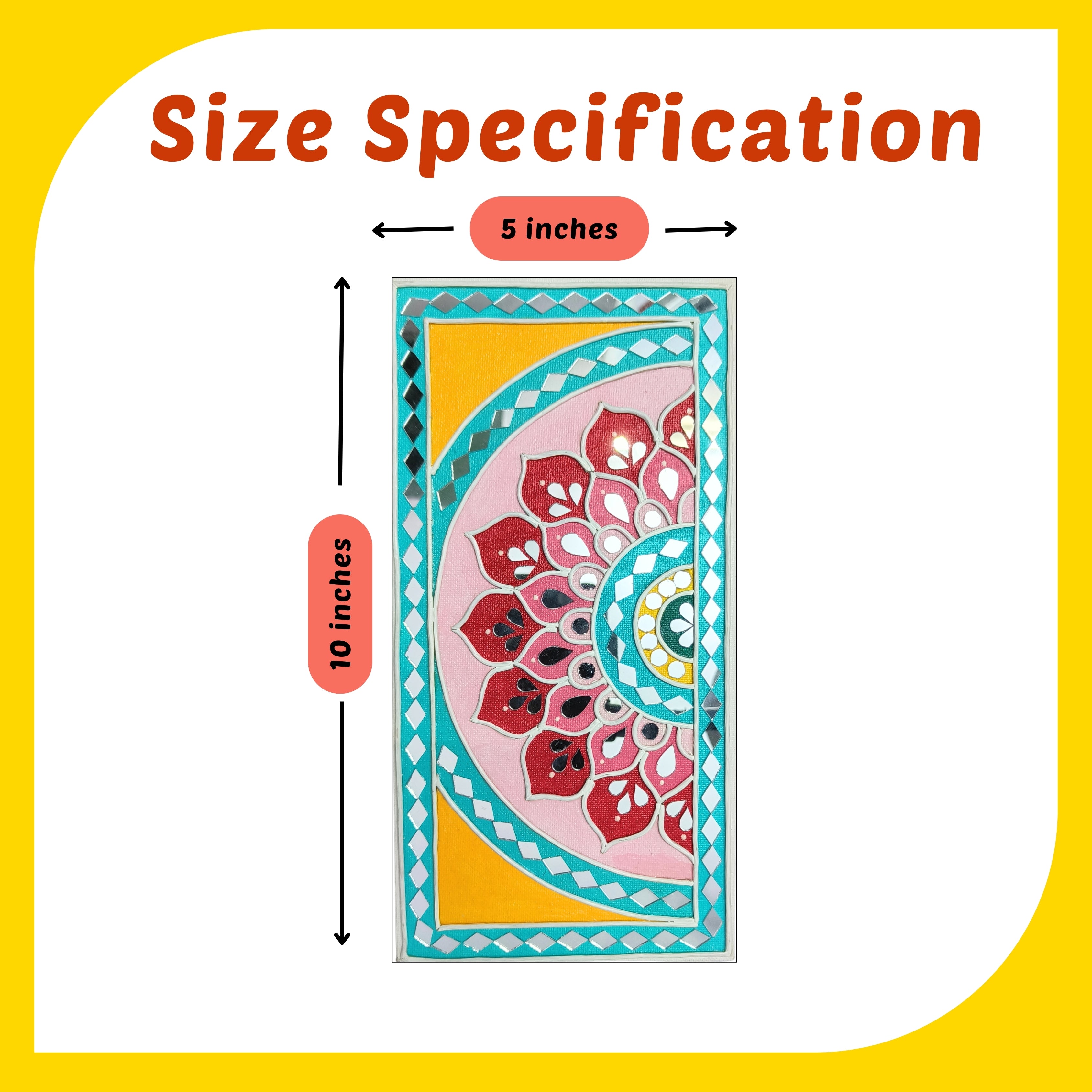 Mandala Canvas Design 11 (Set of 2)(5"*10")