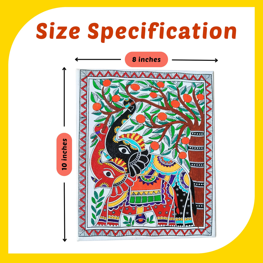 Madhubani Canvas Design 4 (8" *10")