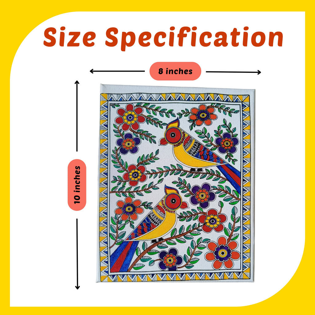 Madhubani Canvas Design 5 (8"*10")