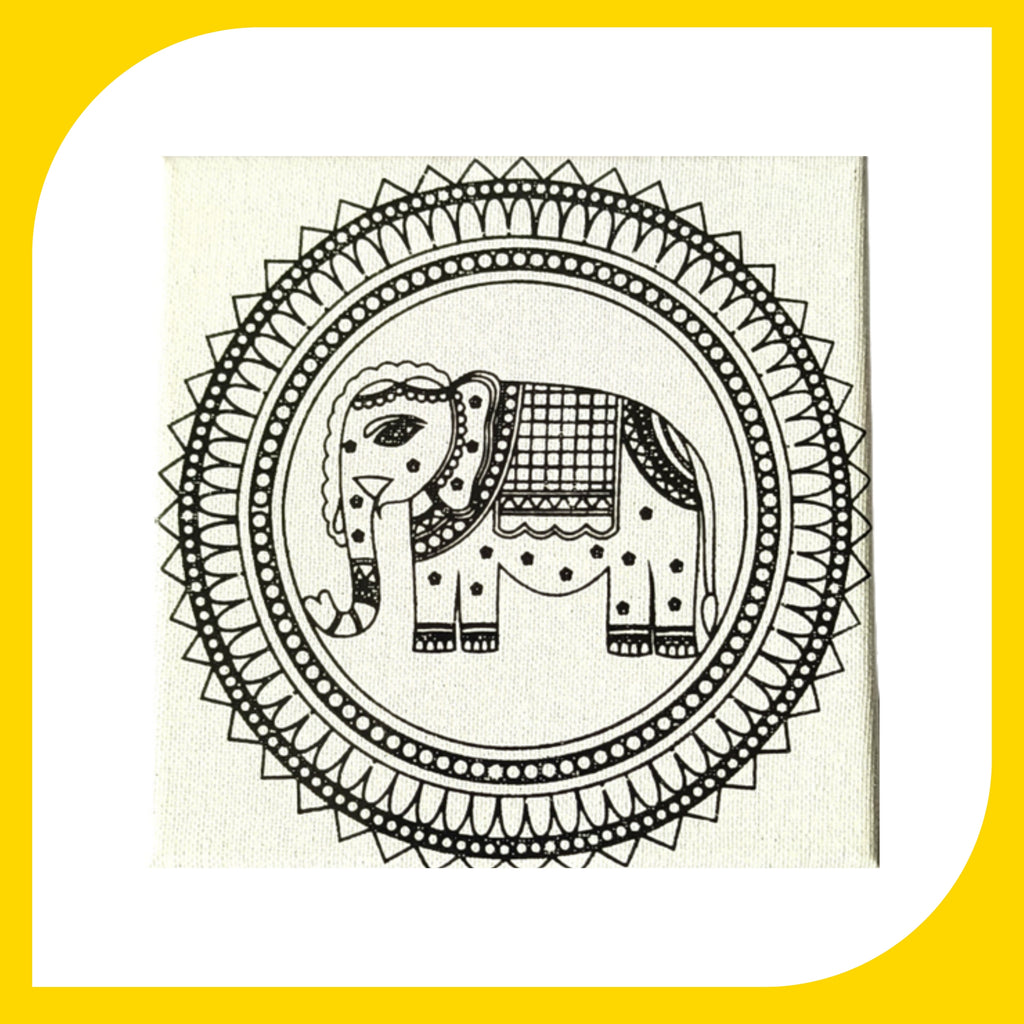 Madhubani Canvas Design 3 (6"*6")