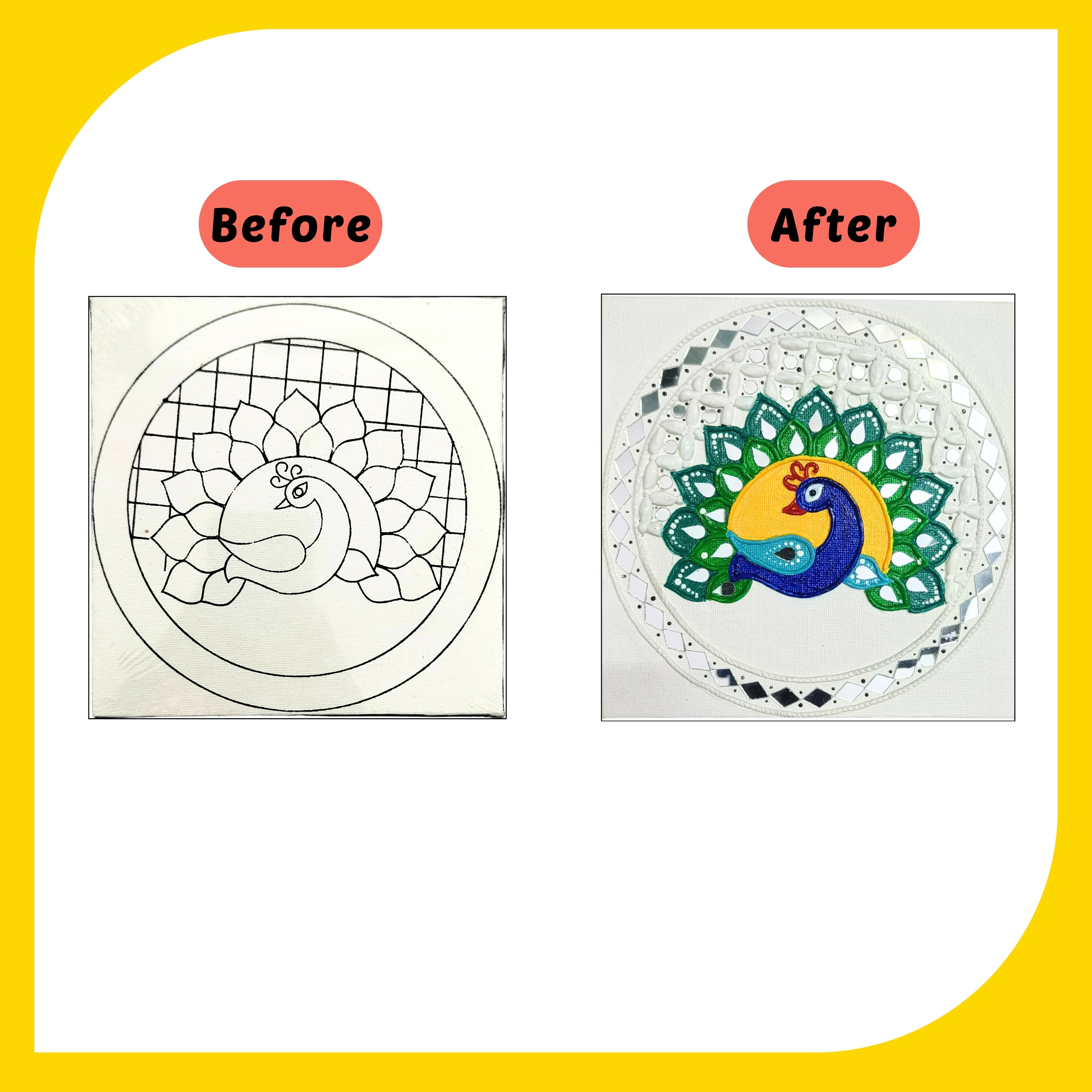 Pichwai Canvas Design 2 (6"*6")