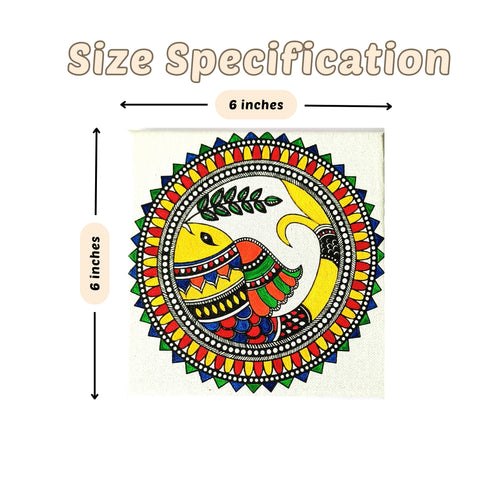 Madhubani Canvas Design 1 (6"*6")