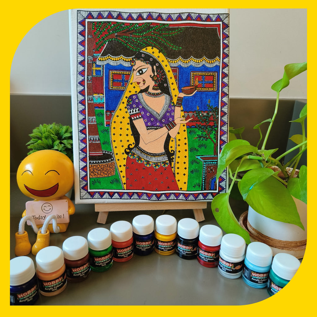 Madhubani Canvas Design 7 (8"*10")