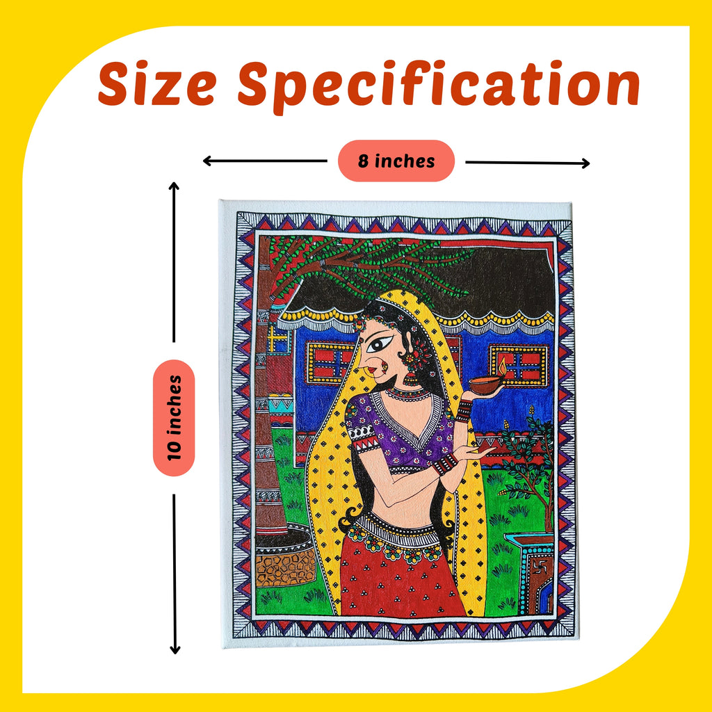 Madhubani Canvas Design 7 (8"*10")