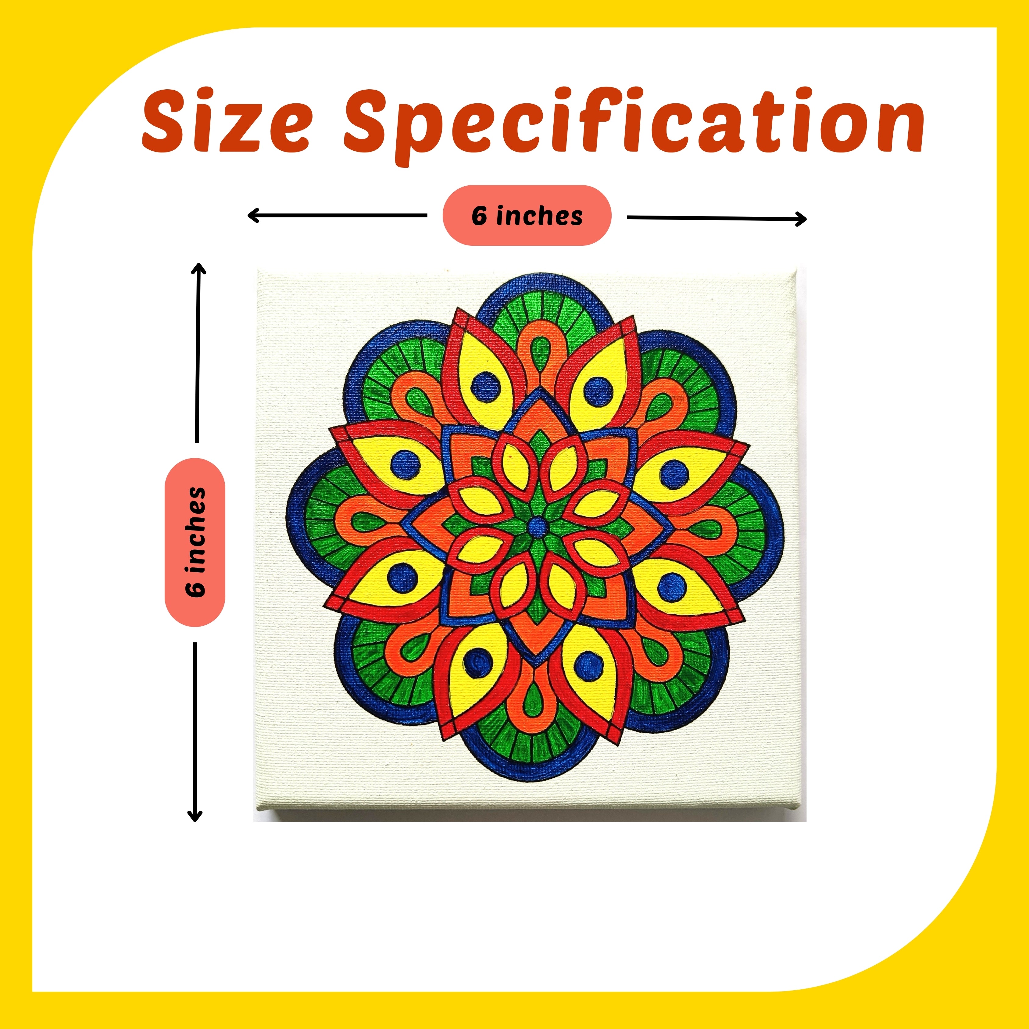 Mandala Canvas Design 3 (6"*6")