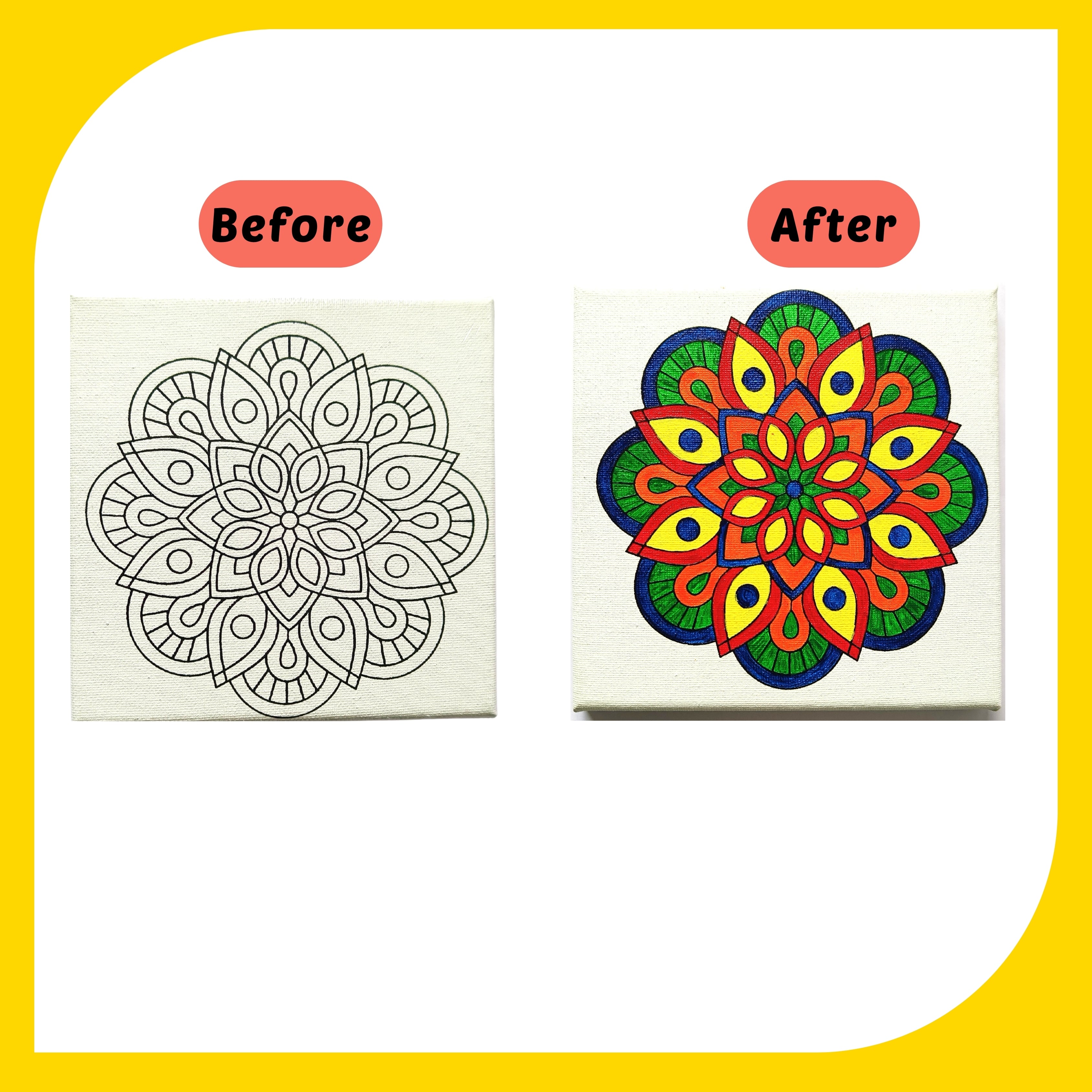 Mandala Canvas Design 3 (6"*6")