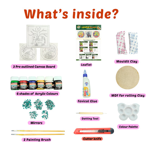 Lippan Art Kit - Madhubani Set