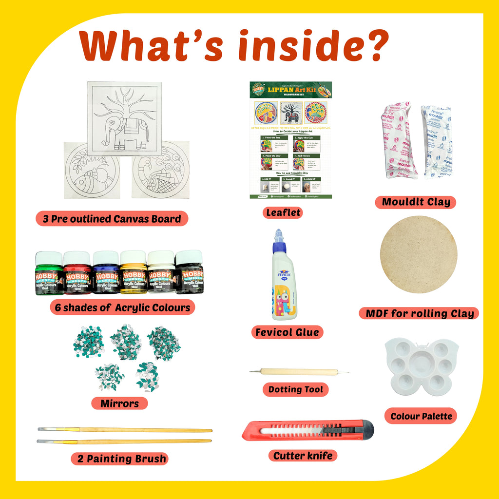 Lippan Art Kit - Madhubani Set